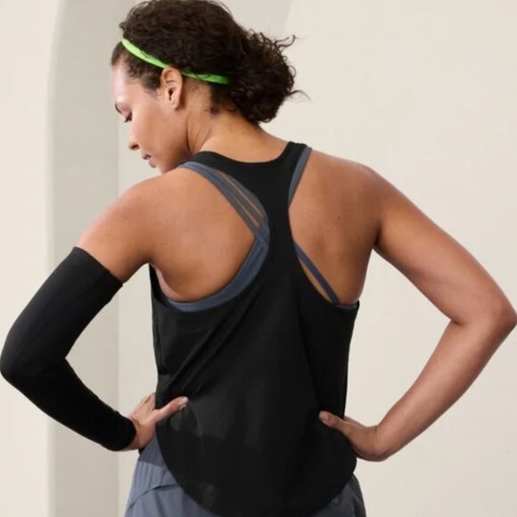 Athleta Navigate Racerback Tank top Size XL black new with tags - Picture 1 of 7